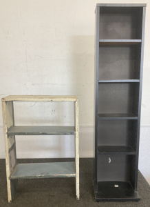 PAIR OF STORAGE SHELVES