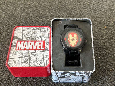 IRON MAN WATCH WITH METAL BAND; PLEASE INSPECT