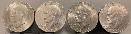 (4) 1776-1976 EISENHAUER DOLLARS COINS&mdash; VERIFIED AUTHENTIC