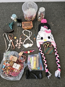 COSTUME JEWELRY, BEADS, WATCH BANDS, MORE; PLEASE INSPECT