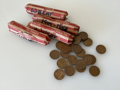 VINTAGE LINCOLN WHEAT BACK PENNIES MINTED BY THE SAN FRANCISCO, DENVER AND PHILADELPHIA US MINTS BETWEEN 1909-1958