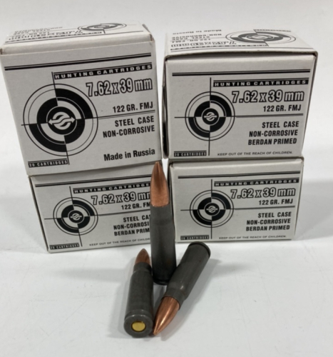 (80) Rds 7.62x39mm 122gr. FMJ