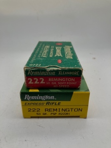 (2) Boxes 222 Remington