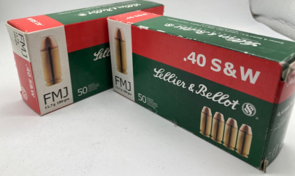 (2) Boxes of .40 S&W FMJ 180 Gr.