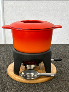 SWISSMAR ORANGE FONDUE SET