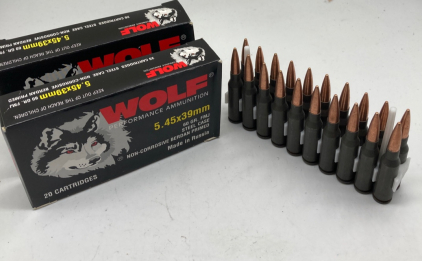 (2) Boxes Wolf 5.45x39mm 60gr