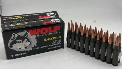 (2) Boxes Wolf 5.45x39mm 60Gr