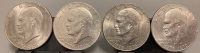 (4) 1776-1976 EISENHAUER DOLLAR COINS— VERIFIED AUTHENTIC; PLEASE INSPECT