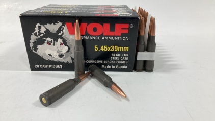 (80) Rds Wolf 5.45x39mm 60gr.FMJ