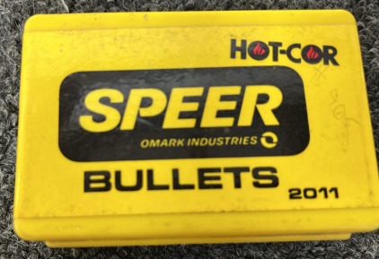 100 SPEER 30CAL. 150GR. .308 FLAT NOSE BULLETS ( UNOPENED ) PLEASE INSPECT