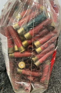 RARE BAG OF 28 GAUGE SPENT SHOT GUN SHELLS; PLEASE INSPECT