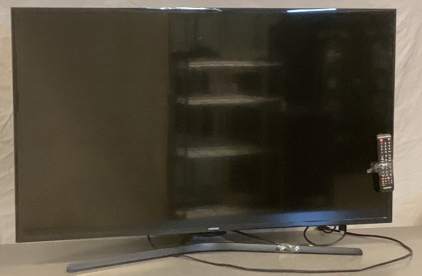 FIFTY INCH SAMSUNG FLAT SCREEN TV W/ SAMSUNG REMOTE (WORKS) PLEASE INSPECT
