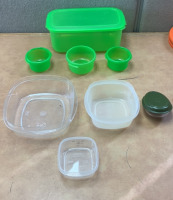 SUPERSEAL TUPPERWARE, RUBBER MAID TUPPERWARE, ARC TUPPERWARE, JOI TUPPERWARE, FITSFRESH TUPPERWARE, W/ MICRO BUDDY TUPPERWARE; PLEASE INSPECT - 3