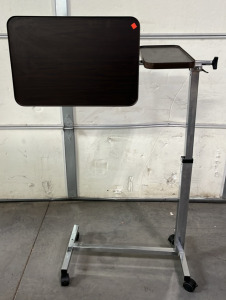ROLLING MEDICAL BEDSIDE TRAY; PLEASE INSPECT