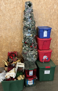 CHRISMAS DECOR, TREE, LIGHTS AND MORE; PLEASE INSPECT