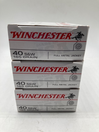(3) Boxes Winchester 40 S&W 165gr