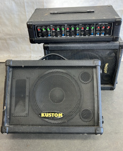 (3) KUSTOM SPEAKERS; PLEASE INSPECT