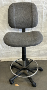 TALL GREY OFFICE CHAIR; PLEASE INSPECT