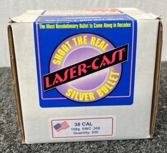 500 LASER-CAST 38 CAL 158GR SWC .358 ( UNOPENED ) PLEASE INSPECT