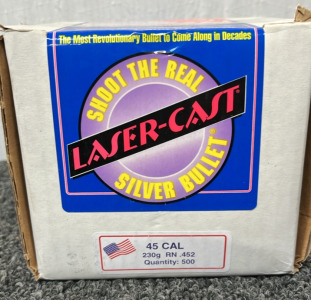 500 LASER- CAST 45CAL 230GR RN .452 ( UNOPENED ) PLEASE INSPECT