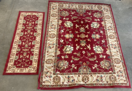 AREA RUG AND RUNNER RUG; PLEASE INSPECT