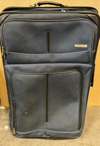 LARGE BLUE MURANO SUITCASE; PLEASE INSPECT