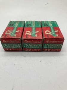 (3) Boxes of 22 Long Rifle