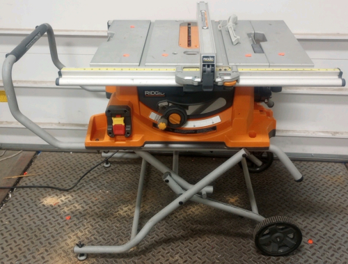 Ridgid 15Amp Heavy Duty Electric Portable 10" Table Saw With Stand