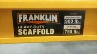 Franklin Heavy Duty Adjustable Height 28-1/8" x 66-1/2" Scaffold - 4