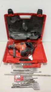 (1) Hilti TE7-c Electric Rotary Hammer Drill With Case (15) Various Size SDS Drill Bits