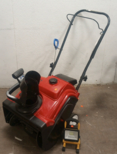 (1) Toro Power Clear 18" Gas Powered Snow Blower With Electric Start (1) Unbranded Small Shop Light