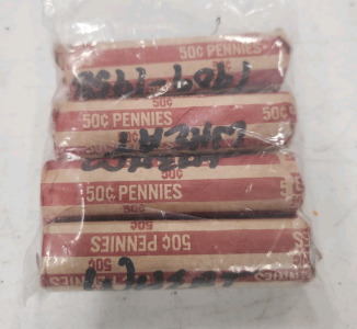 (4) Rolls Of Lincoln Wheat Pennies