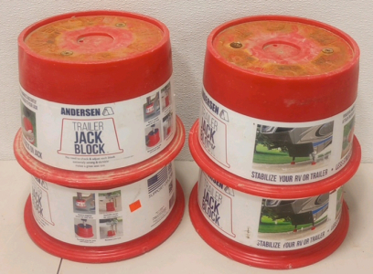 (4) Anderson Magnetic Trailer Jack Blocks