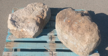 (2) Large Lava Type Landscape Boulders