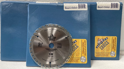 (5) Sawyers Choice Carbide Tipped Circular Sawblades 5 1/2’’ x 36T x .063” x 5/8”-1/2”