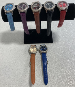 (7) Matching Genevex Non-Metal Band Watches