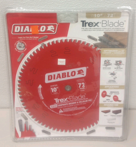 New Frued Diablo 10" 72-Tooth TrexBlade Saw Blade