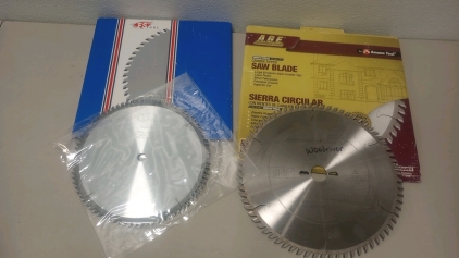 (1) New FS Tool 250x2.2x15.88x80T Thin Kerf Carbide Tipped Saw Blade (1) A.G.E. 12" 72-Toith Carbide The Saw blade