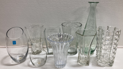 (9) Assorted Glass Vases