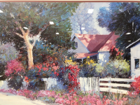 Beautiful Painting by Kent R. Wallis In Metal Custom Frame - 4