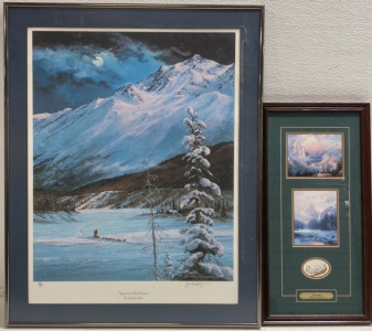 (1) Framed “Trail Into The Mystic” Print Signed by Jon Van Zyle, (1) Framed Yosemite by Kinkade Prints