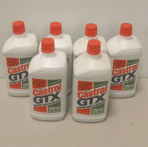 (6) Quarts Of Castrol GTX 20w-50 Super Multi Grade Motor Oil