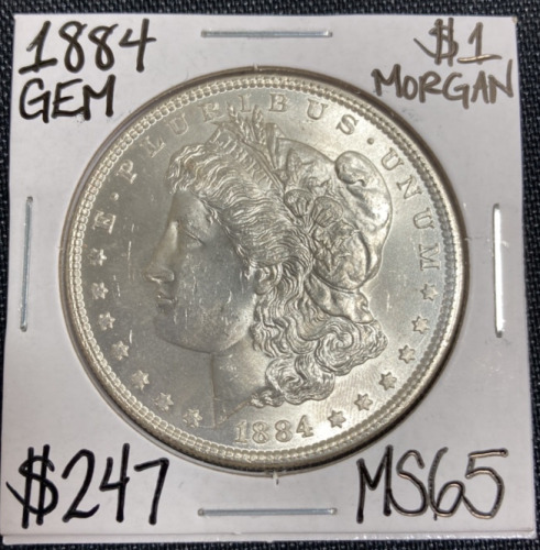 1884 MS65 Gem Morgan Silver Dollar