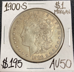 1990-S AU50 Morgan Silver Dollar