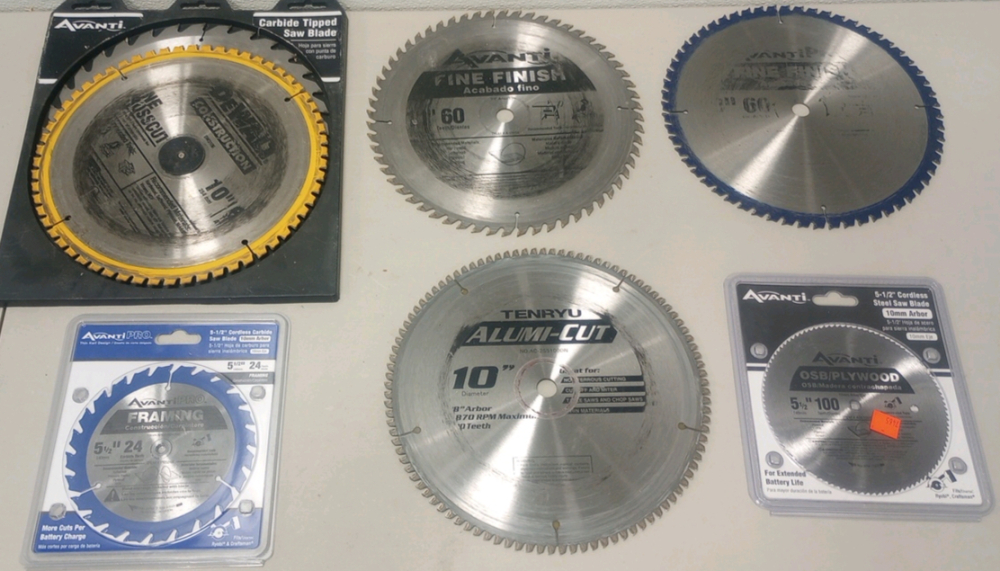 (5) 10 60-Tooth Miter Saw Blades (1) Avanti 5-1/2 OSB Plywood Saw Blade ...