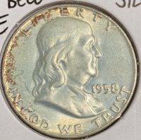 1958-D MS66FBL Full Bell Line Franklin Half Dollar - 3