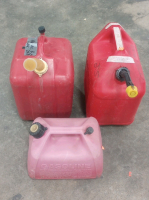 (1) Igloo 5- Gallon Jerry Jug Gas Can (1) Blitz 5-Gallon Gas Can (1) Gotta 2.5 Gallon Gas Can