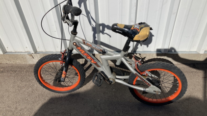 16” Huffy Major Trouble Bicycle (Gray/Orange)