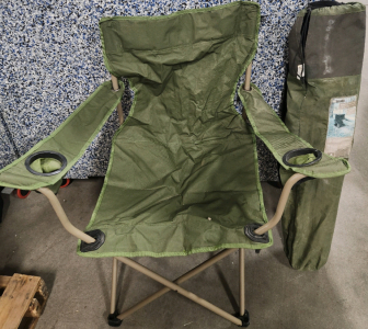 (2) Ozark Trail Regular Green Camping Chairs