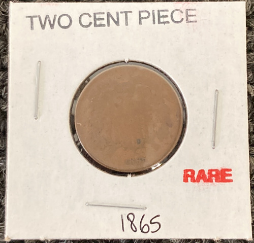 1865 US TWO CENT PIECE- RARE